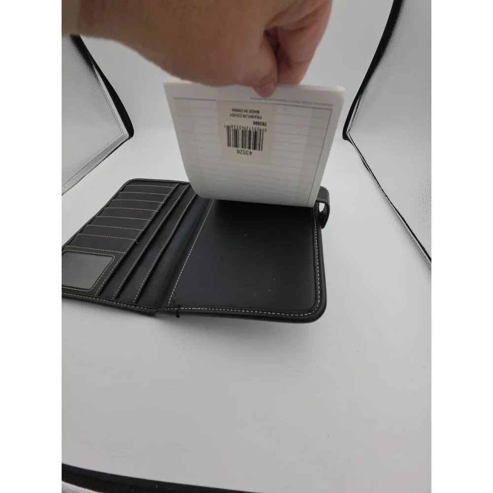 FranklinCovey Classic Size Black Portfolio Padfolio Organizer Notepad Holder